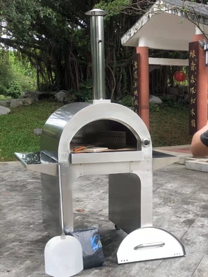 pizza ardente de madeira portátil Oven Trolley Easy Maneuverability da pá 10s