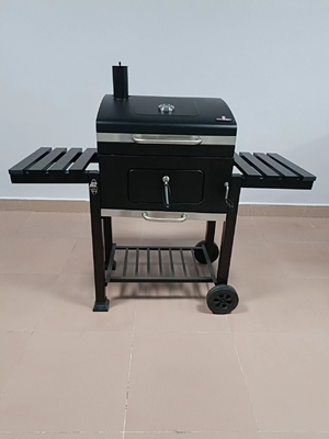 Grade dobrável móvel exterior do assado do carvão vegetal 24Inch com motor