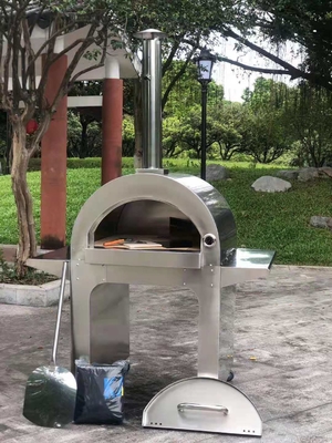 201 forno inoxidável exterior ateado fogo de madeira de aço inoxidável da pizza do forno 900mm da pizza