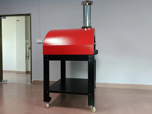 forno de madeira de aço inoxidável ateado fogo de madeira do forno 201S da pizza do móbil de 950mm