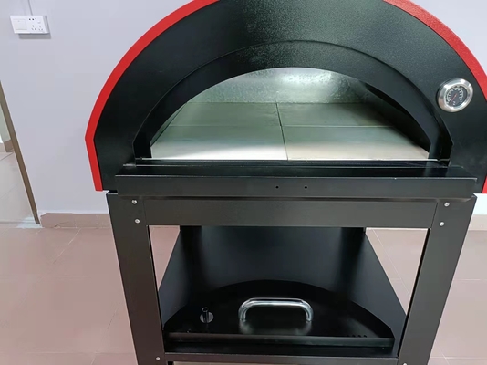 forno de madeira de aço inoxidável ateado fogo de madeira do forno 201S da pizza do móbil de 950mm