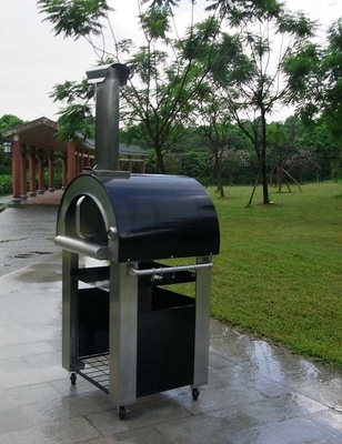 Forno ateado fogo de madeira de aço inoxidável ardente durável 750mm da pizza
