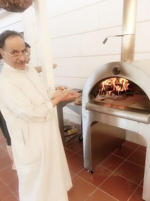 4 forno ateado fogo de madeira de aço inoxidável da pizza de Oven Outdoor 900mm da pizza das rodas