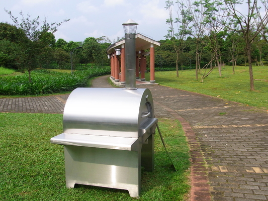 forno ateado fogo de madeira de aço inoxidável exterior grosso 430 840mm da pizza de 30mm