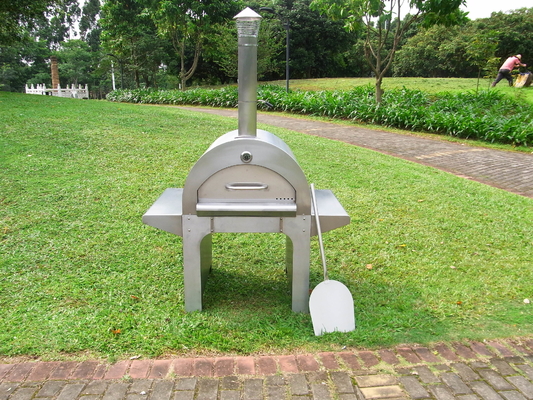forno ateado fogo de madeira de aço inoxidável exterior grosso 430 840mm da pizza de 30mm