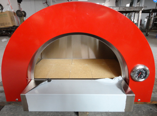 Forno ateado fogo de madeira de aço inoxidável da pizza