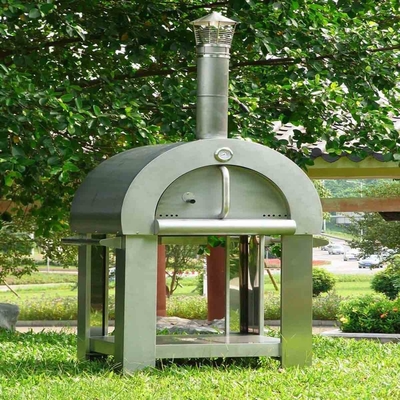 Forno ateado fogo de madeira de aço inoxidável ardente durável 750mm da pizza